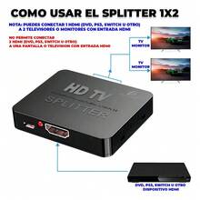 Divisor De Señal Hdm Splitter Hdtv 2 Salidas (1x2) 4k - Negro - Ver 7