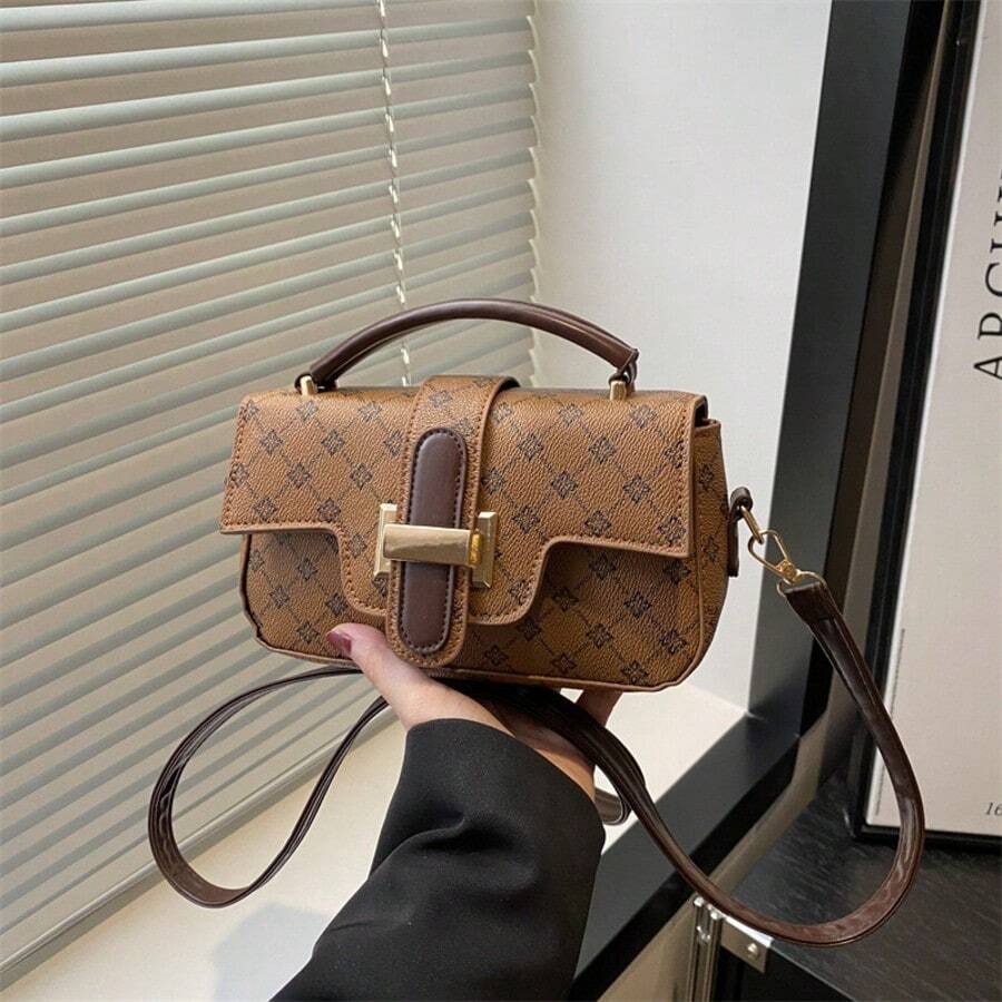 Bolso Bandolera Hombro Para Mujer Con Estampado Retro Moda bandolera hombro para mujer con estampado retro moda diseño unico estampado vintage resistente materiales faciles de limpiar correa ajustable ideal para diario fiestas y regalo moda