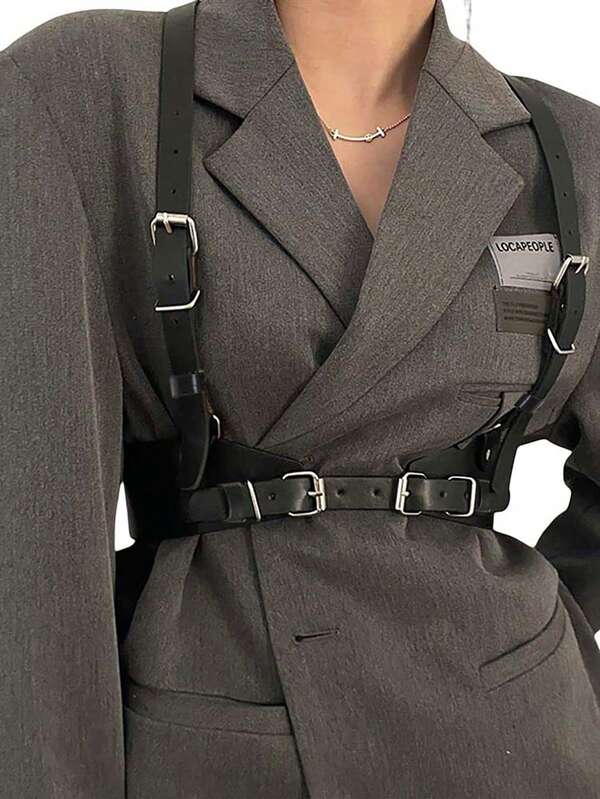 PU Leather Harness Waist Belt, Daily Outfit Harness Belts ,Dresses Party Accessories Leather Harness Belt