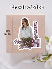 Birthday Sticker Canva Editable Template, Birthday Party Styrofoam Cup Design, Birthday Party Sticker Template, Customize Party Cup, Digital, Face Stickers, Photo Stickers, Birthday Stickers, Custom Photo Stickers, Custom Face Stickers, 21st, 30th, 40th, 50th, - Multicolor - View 14