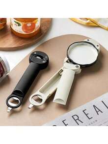 1pc Stainless Steel Multi-Function Jar Opener, Can Opener, Bottle Opener, Twist Cap Remover, Glass Jar Lid Opener - Multicolor - View 2