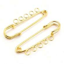 5pcs Craft Safety Pins Brooch Metal Sewing Pins With Loops Sewing Clothes Pins For Tags DIY Handmade Jewelry Making Accessories Findings - Brooch Pins - View 13