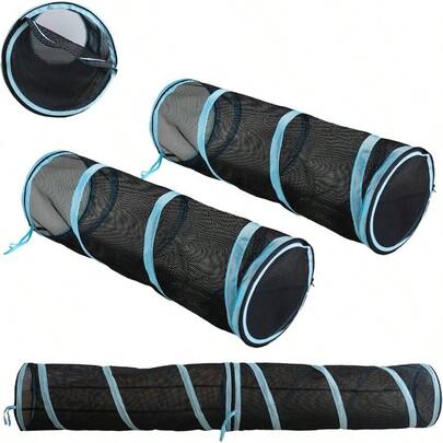 - Tienda de campaa de muebles para gatos para interiores y exteriores, tneles porttiles para gatos, perrera para exteriores 2 tneles