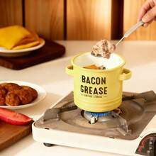 An Oil Can With Lid And Strainer, Enamel Grease Container, Vintage Large Capacity Oil Storage Can, Country Kitchen Decoration, Home Decoration Cooking Oil Can, Suitable Gift For Family And Friends - 粉色-帶濾網套裝 - 查看 10