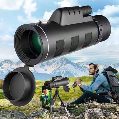 40x60 Handheld High Definition Monocular Telescope, Portable High Magnification Binoculars, Outdoor Camping Gear, Great Christmas/Birthday Gift, Suitable For Camping, Travel, Sightseeing, Watching Games