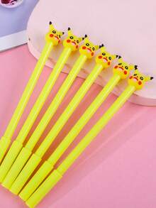 قلم كرتوني كيوت بتصميم بيكاتشو، قلم توقيع كيوت هدية مكتبية، قلم توقيع