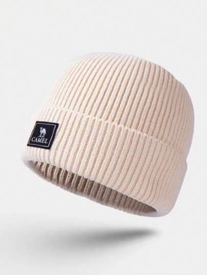 CAMEL CROWN Camel Chinese Red New Year's Accessories Red Knit Hat Women's Woolen Hat Big Headwrap Protective Hat