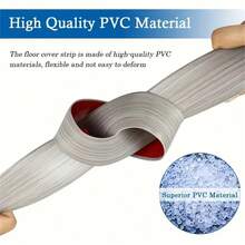 1pc 3meters /118.11inself-Adhesive PVC Floor Transition Strip - Floor Transition Strip, Floor Covering Strip, Used To Connect The Vinyl Base Board Evenly Dividing The Gap Between Floors, Easy To Install, Suitable For Home Decoration - Multicolor - View 5