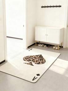 1pc Autumn Carpet, White Rug, Playing Card Theme, Party Photo Prop, Decorative Carpet, Bedroom Decor, Small Rug, Carpet, Home Decor, Living Room Carpet, Small Living Room Rug, Bedroom Carpet, Living Room Home Decor, Outdoor Rug, Washable Carpet