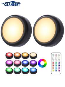 GLANBERT Luces LED decorativas inalámbricas para automóvil con control remoto, luces LED ambiente táctiles de alta luminosidad y multimodales, luces LED RGB de 13 colores cambiantes para el interior del automóvil, decoración para el espacio debajo del asiento