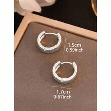 1Pcs Minimalist Hoop Earrings - Vàng - Xem 7