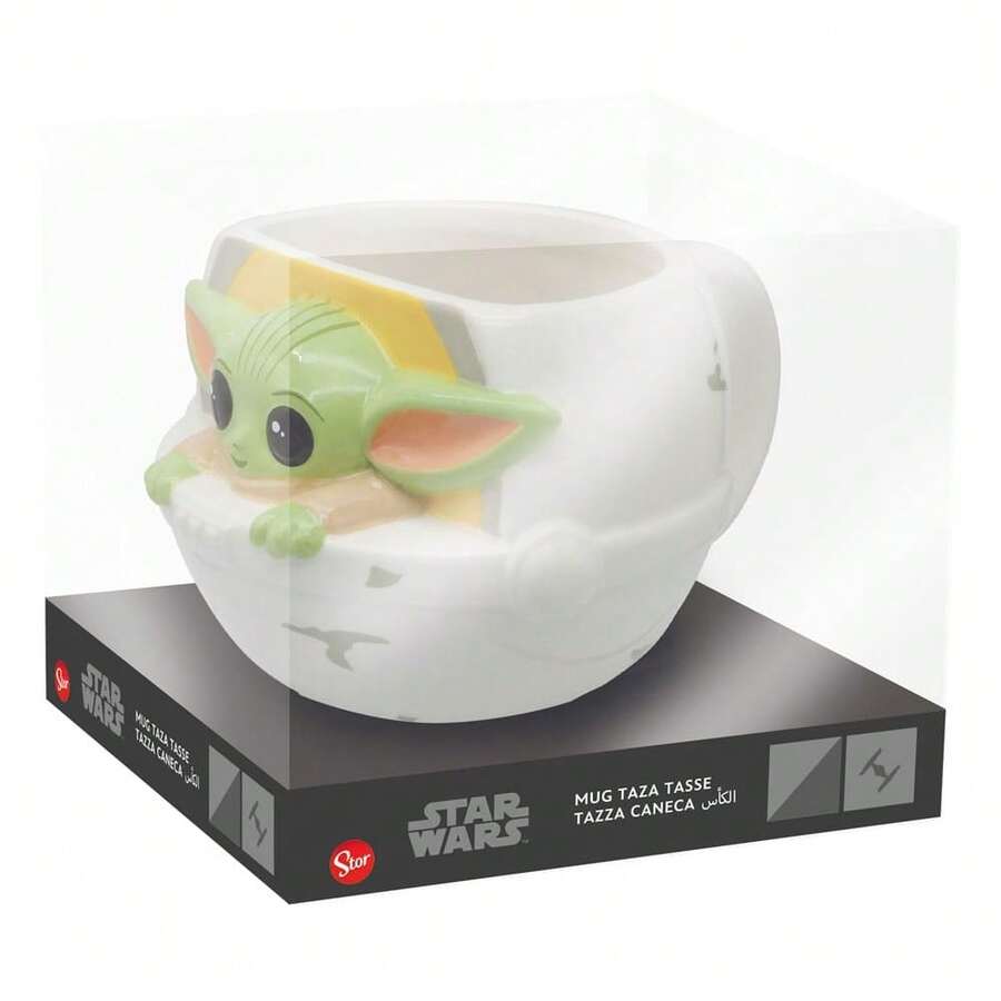 Stor Grogu 3D 陶瓷杯 - 曼達洛人 - 白色 - 查看 1