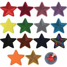 14pcs Sequin Patches, Shiny Shape Patches Embroidery Iron On And Sew On Patch Embroidered Applique Clothing Bags Jackets Jeans Hats Accessory Decoration - 1 - View 8
