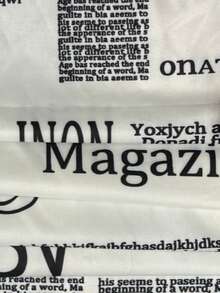 Đầm sơ mi nữ in chữ, dáng rộng, vai rớt, kiểu dáng thường ngày. - trắng - Xem 3