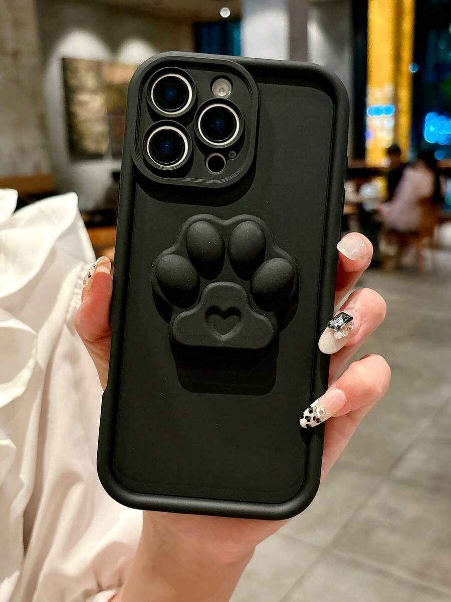 1pc 3D Cat Claw Phone Case, Cute, Compatible With IPhone 16 Pro Max/16 Plus/16 Pro/16, Gift For Kids Or Yourself, Ins Style, Anti-Fall Full Coverage Rear Camera Protection, High-End Phone Case Compatible With Samsung, Apple, OPPO, VInor, Xiaomi, Galaxy, Redmi