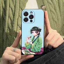 Custodia per telefono Apothecary Diaries Maomao compatibile con 15, 14, 13, 12, 11, Plus, Pro Max, XS, X, XR, SE, Mini, 8, 7, in morbido silicone nero - compatibile con custodia 17, custodia 17 Pro, custodia 17 Pro Max