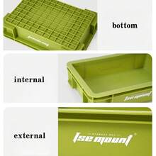 Panier de rangement de cuisine de camping empilable pour l'extérieur, mini, boîte de rangement de bureau non couverte, en matériau PP - Multicolore - Voir 6