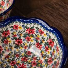 1/2/4/8 حبة أطباق سيراميك دائرية عالية الجودة، سعة 13.4 أونصة، بلون أزرق كلاسيكي، بنقشة زهور استوائية، آمنة للميكروويف والغسالة الآلية، مقاومة للصدأ - متعدد الألوان - مشاهدة 8