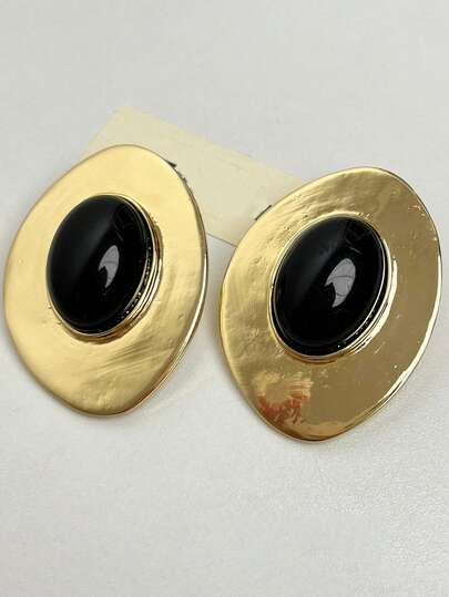 1 Pair Fashionable & Elegant Exaggerated Unique Stone Earrings For Women, Suitable For Parties, Traveling, Matching