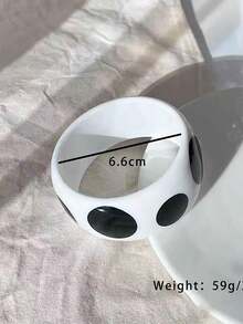 1 pieza Brazalete de resina artístico y exagerado con lunares de colores, adecuado para uso diario, calle, fiesta, banquete, festival de música