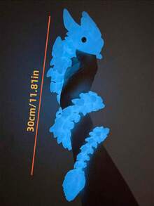 1 قطعة تمثال تنين صيني ثلاثي الأبعاد مضيء بتصميم بيضة التنين، لعبة إبداعية، ديكور مضيء كامل الحركة