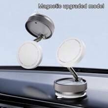 WOWSSYO Suport magnetic pentru telefon auto cu vid, tijă de susținere din aliaj de zinc, compact și portabil, forță magnetică puternică fixată ferm, suport pentru telefon mobil nu numai pentru utilizare în mașină, ci și pentru diverse scene. Compatibil cu iPhone, telefon Android, cadou pentru ziua de naștere, familie, accesorii auto pentru prieteni