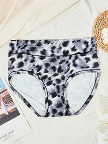 6pcs/Pack Plus Size Women Leopard Print Sexy Elastic Comfortable Briefs - Multicolor - View 3