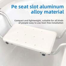 Adjustable Shower Bath Seat Chair Stool Bench Non-Slip For Disabled Elder - White - View 6