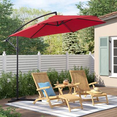  TUKAILAi Outdoor Garden Parasol 3M Parasol Umbrella With Crank And Tilt,UV Protection, Market Table Parasol For Outdoor, Garden, Patio, Beach