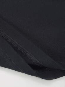 Playera algodón deportiva casual de hombre,  Camiseta de estilo hip-hop urbano , manga corta de corte holgado, bicolor blanco y negro, top casual transpirable de moda, ropa casual Camiseta divertida Moda de verano. - Negro (delantero) - Ver 4