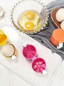 2pcs Egg Shell Peeler With Cracking Function - Quick Peeling, Ergonomic Plastic Material Suitable For Raw And Hard Boiled Eggs, Available In Pink/Orange/Yellow, Kitchen Cooking Baking Tool, Practical Kitchenware, Easy To Clean - Multicolor - View 10