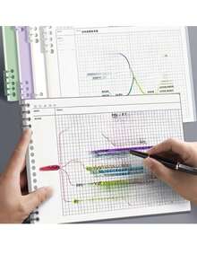 120 pages Cahier à couverture rigide B5 à feuilles mobiles - Design minimaliste, agenda journalier et hebdomadaire, langue anglaise, reliure spirale, surface mate, convient pour les fournitures scolaires et de bureau, cahier étudiant - B5 - Voir 4