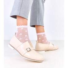 Giày nữ màu be có đế trong bằng da Klensi - Màu be - Xem 1