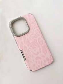 1pc New Autumn/Winter Leopard Print Leather Electroplated Large Hole Lanyard Phone Case, Suitable For IPhone 15 Pro, Apple 14/16 Pro Max, New 11/12/13, 14 Plus, 15 Pro Max, Soft Silicone Protective Cover