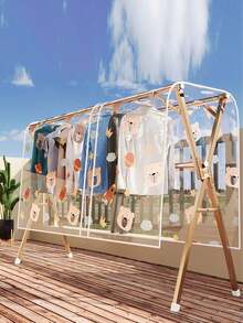 Cesta de secado para exteriores, tendedero de ropa, cubierta de secadora de ropa para balcón del hogar, protección contra la lluvia y los excrementos de aves - Multicolor - Ver 8