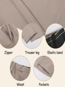 Men's Plus Size 3 - Piece Tuxedo Suit Set, Formal Wedding Groom Suit With Vest & Trousers, Slim - Fit Tailored For Prom, Business Events - 米色 - 查看 6