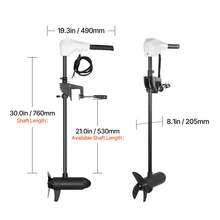 Electric Trolling Motor, Transom Mounted Outboard Boat Motors 12V 55lbs Thrust, 8-Speed Electric Boat Engine W/ Battery Indicator, For Kayaks, Fishing Boats On Freshwater/Saltwater, 30-In Shaft - 8-speed 30-inch Shaft - View 10
