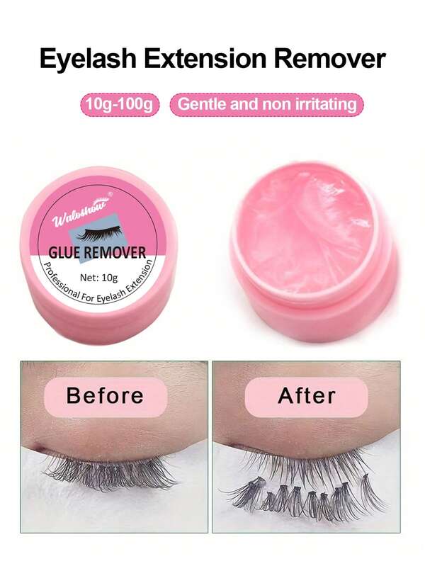 Waloshow Professional Eyelash Extension Remover Glue-Large-Capacity Wholesale Price - Quick And Painless Removal For Grafting Extensions - No Irritation - 0.35oz Individual Packlash Glue,Eyelash Glue