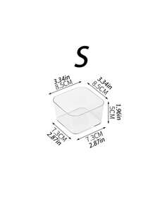 1pc/5pcs/10pcs Exquisite Transparent Desktop Cosmetic Storage Box For Girls, Perfect For Makeup Brushes, Lipsticks, And Combs,For Holiday Beach, Bathroom Collection, Bedroom Collection, Large Capacity - Clear - View 11