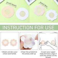 10pcs, Adhesive Breast Lift Tape For Women, Breathable, Invisible, Reusable, Beige Cover - Beige - View 5