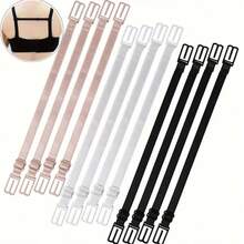 3 Peças Suporte de Alça de Sutiã Anti Deslizante Elástico Ajustável, Acessório de Roupa Íntima, Fixador de Alça de Sutiã, Clipe Ajustável Anti Deslizante para Alça de Sutiã - Alça de Ombro Elástica Confortável, Adequado para Roupa Íntima Feminina, Vermelho, Bege, Preto, Branco e Rosa, Ajuste Firme