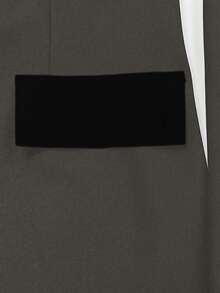 1 Set Women's Suit Jacket And Pants, Button Closure - Gray-black - View 3