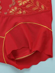 4 Peças Calcinha Modeladora de Cintura Alta com Controle de Barriga Sem Costura para Mulheres - Multicolorido - Visão 5