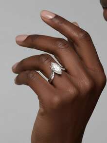 1 件女士结婚戒指套装，3.5 克 S925 纯银 2 克拉莫桑石波西米亚宫廷风格订婚/婚礼/周年纪念/情人节礼物，附有莫桑石证书和精美礼品盒 - 2ct 莫桑鑽 - 查看 6