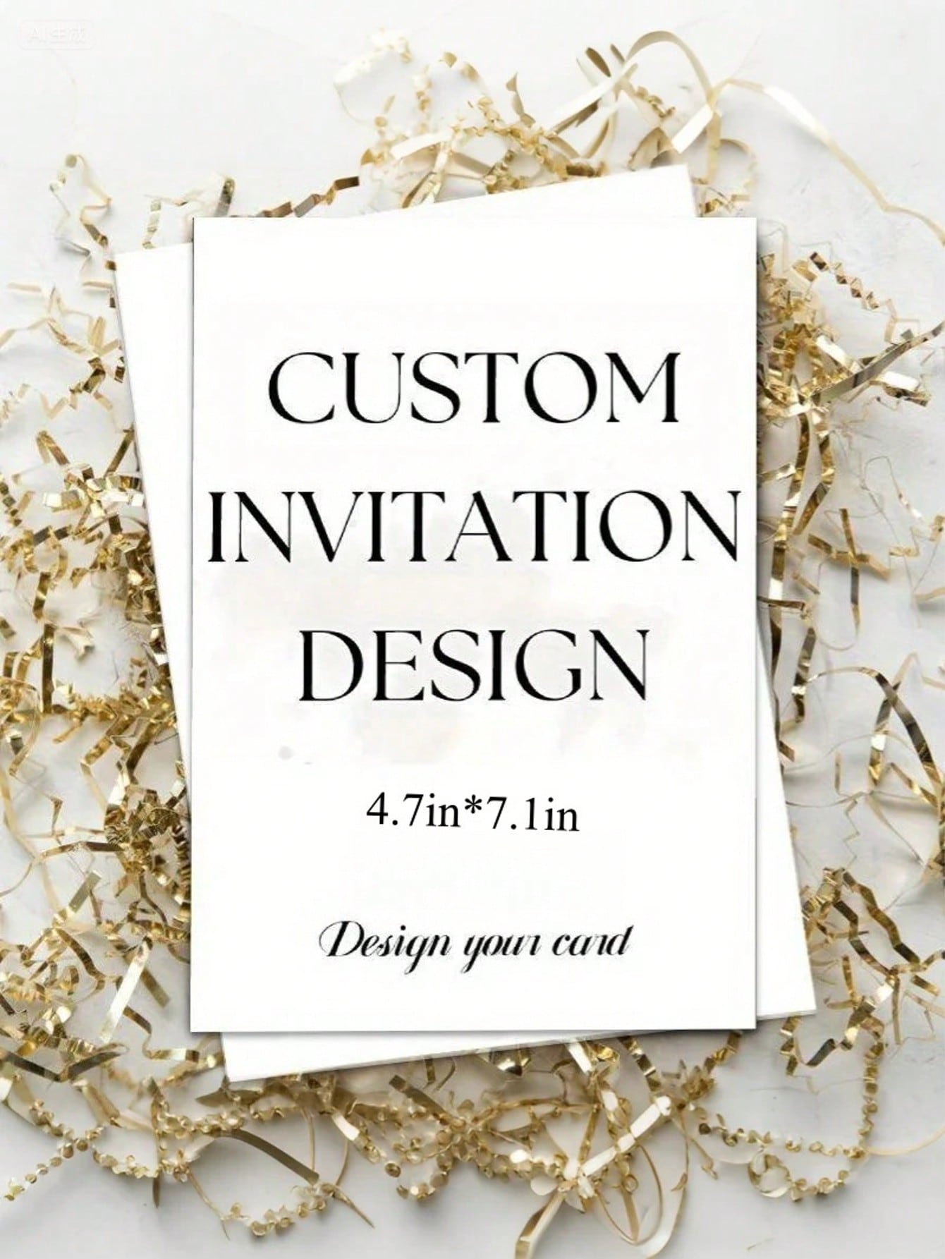 Customizable invitation card - 12 * 18 cm, suitabl...