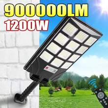 1200W Luz solar súper brillante 900000LM Luz de pared solar de ultra alta potencia para exteriores Iluminación de a prueba de agua Luz de jardín con sensor de movimiento Luz de patio, garaje y calle Foco