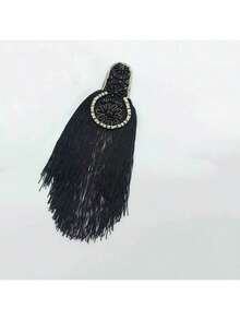 1pc Gold & Black Tassel Epaulet, Fashion Stage Performance Shoulder Brooch Accessory - Tassel Epaulettes - View 14