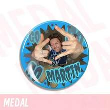 Cotis Badge, Street Style Member Design + "GO" Colorful Round High-Definition Printed Brooch, Fan Cheering Accessory, Suitable For Fan Meetings, Idol Events Cheering, And Daily Outfit Decoration - Multicolor - View 4