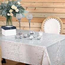 D3 Pcs Happy Birthday Tablecloths Plastic Birthday Tablecloths 54 X 108 Inches Glitter Disposable Table Covers Party Plies Decorations For Women - 銀色 - 查看 4