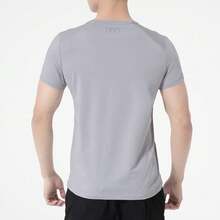 قميص رياضي بياقة طاقم قصير الأكمام من أندر أرمور للرجال، موديل 2026 الجديد للجري واللياقة البدنية والتدريب، قماش منسوج قطني منفذ للهواء، 23500506-011